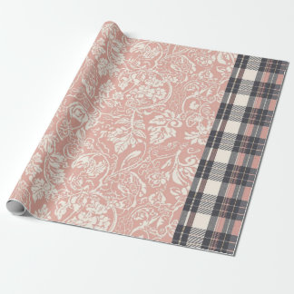 Antike rosa Toile- und Karo-Geschenkpapier Geschenkpapier