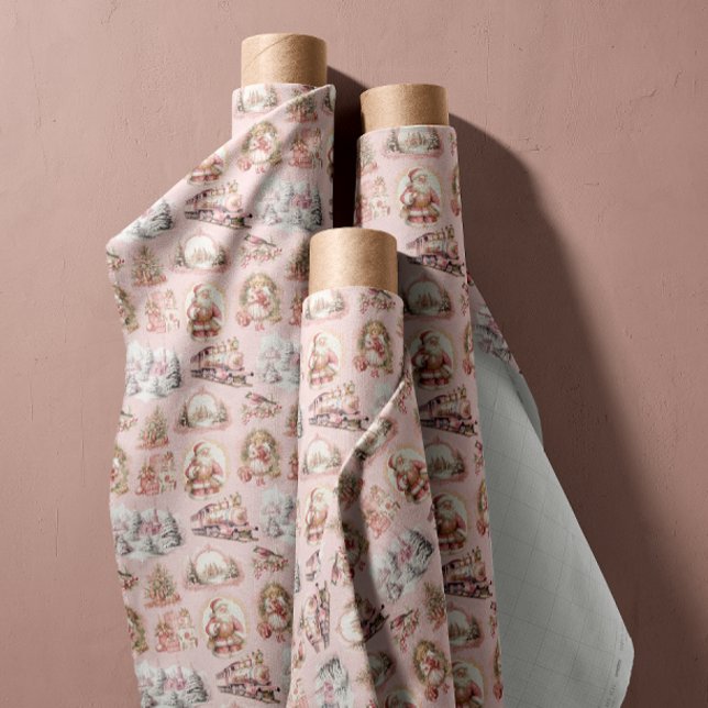 Antike rosa Viktorianisches Weihnachtsgebäck Stoff (Von Creator hochgeladen)