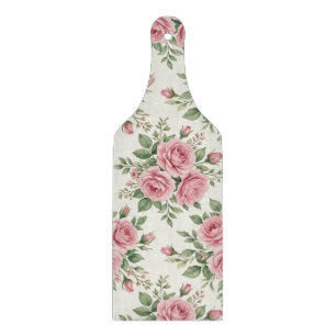 Antike rosa Wasserfarben-Rosen Floral nahtlos Schneidebrett