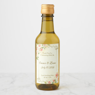 Antike Rose 2 x 3 Mini Weinkarte Weinetikett