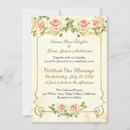 Antike Rose 5 x 7 Einladung zur Hochzeit II