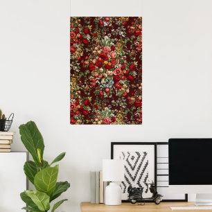 Antike Rose Blume Vintager Garten Klassisches Desi Poster