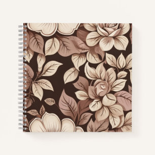 Antike Rose Botanisch Notizbuch