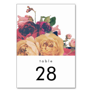 Antike Rose Botanische Fete Hochzeit Tischnummern