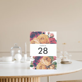 Antike Rose Botanische Fete Hochzeit Tischnummern