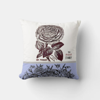 Antike Rose - Ihre Auswahl an Text Periwinkle Kissen