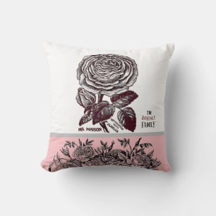 Antike Rose - Ihre Textauswahl Rosa Kissen
