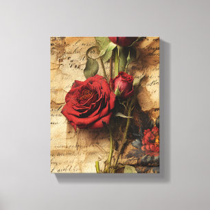 Antike Rose Leinwanddruck