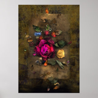 Antike Rose Poster