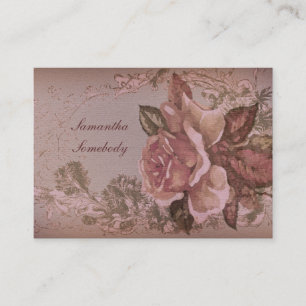 Antike Rose (rosa) Mini-Postkarte Visitenkarte