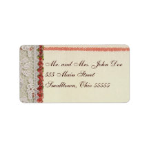 Antike Rose Rustikale rote Viktorianische Burlap