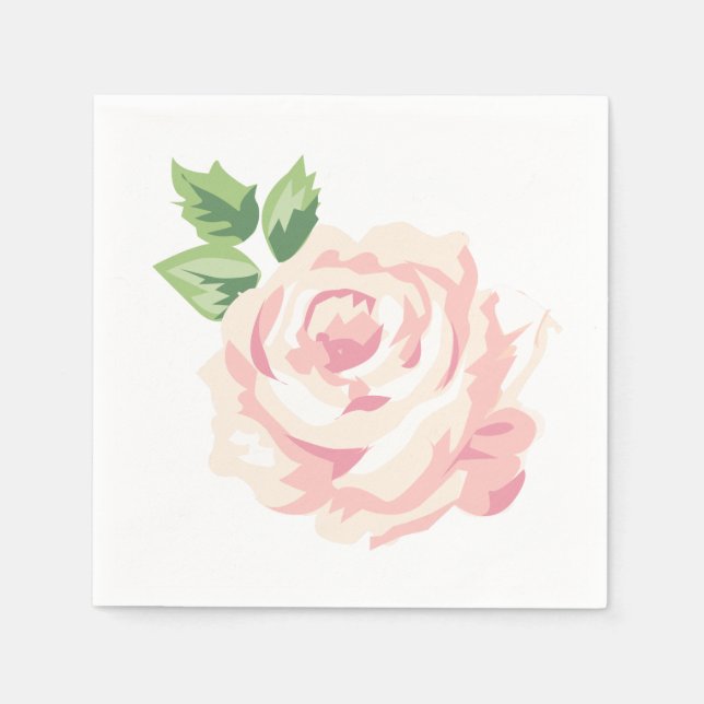 Antike Rose Serviette (Vorderseite)
