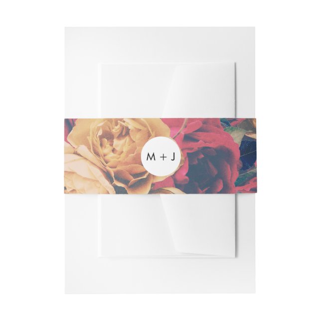 Antike Rose Vintag Boho Wedding Einladungsbanderole (Vorderseite Beispiel)