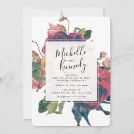 Antike Rose Vintage Bohemische Hochzeitseinladung Einladung