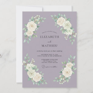 Antike roséfarbene gemalte Pfingstrosen-Hochzeit Einladung