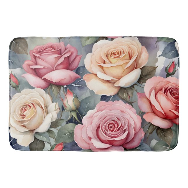 Antike Rosen Badematte (Vorderseite)