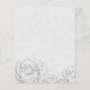 Antike Rosen Blumen Grau Dekorativ Flyer