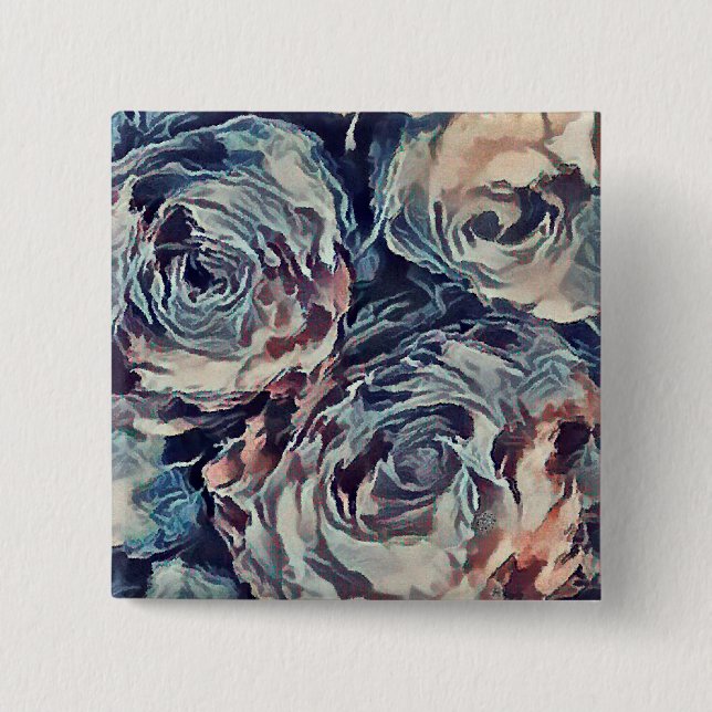 Antike Rosen Button (Vorderseite)