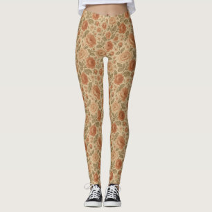 antike Rosen im viktorianischen Stil gemustert Leggings