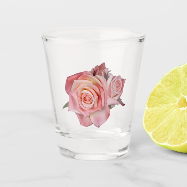 Antike Rosen Schnapsglas (Vorderseite)