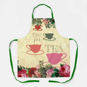 Antike Rosen Teetassen Kaffeetassen Küche Kochen Schürze