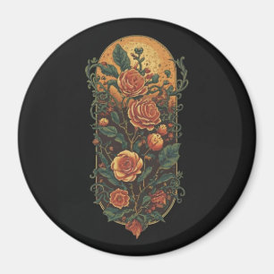 Antike Rosen und Pflanzen Magnet