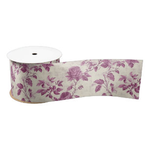 Antike Rosenblüten-Chinoiserie Satinband