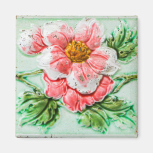 Antike Rosenfliesen Magnet