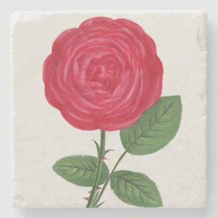 Antike Rosenlithografie, François-Frédéric Grobon Steinuntersetzer