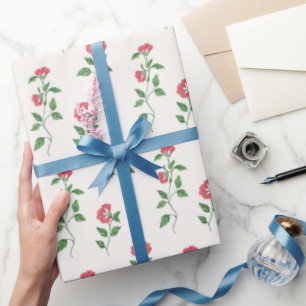 Antike rote Blüte Geschenkpapier