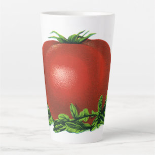 Antike rote reife Tomate, Gemüse und Obst Milchtasse