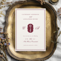 Antike rote romantische klassische Hochzeitstaste