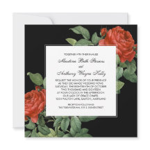 Antike rote Rose Botanische Hochzeit