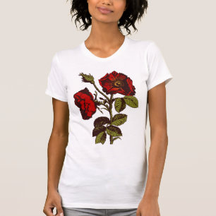 Antike Rote Rose T-Shirt