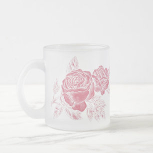 Antike rote Rosen-Tasse Mattglastasse