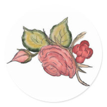 Antike rote Rosenkunst