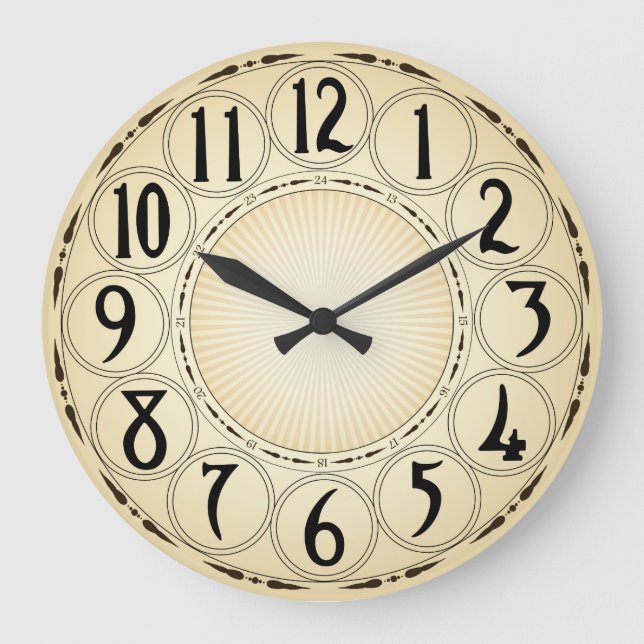 Antike runde Wanduhr (Vorderseite)