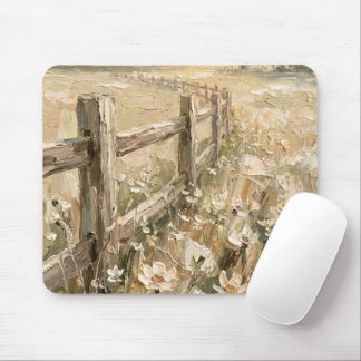 Antike rustikale Bauernhaus-Landschafts-Mauspad Mousepad