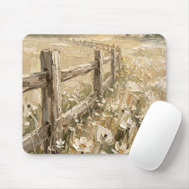 Antike rustikale Bauernhaus-Landschafts-Mauspad Mousepad (Mit Mouse)