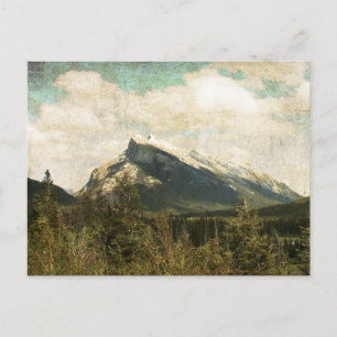 Antike rustikale Mount Rundle Postkarte