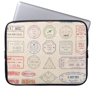 Antike Sammlung antiker Briefmarken aus Ländern Laptopschutzhülle