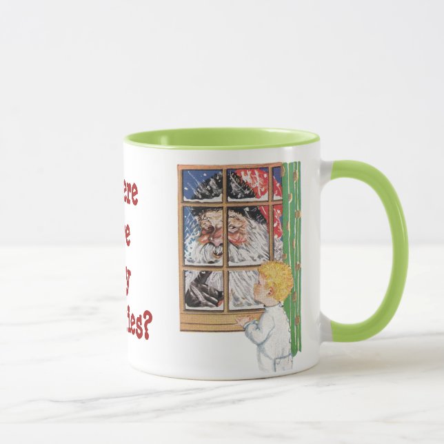 Antike Sankt, die seine Finger-Tasse Wagging ist, Tasse (Rechts)