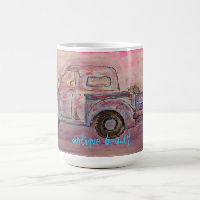 Antike Schönheitsblauer LKW Kaffeetasse (Mittel)