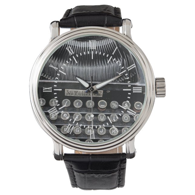 Antike Schreibmaschine 2 Armbanduhr (Vorderseite)