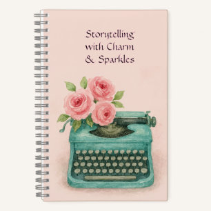 Antike Schreibmaschine Storytelling Schreibtisch f Notizbuch