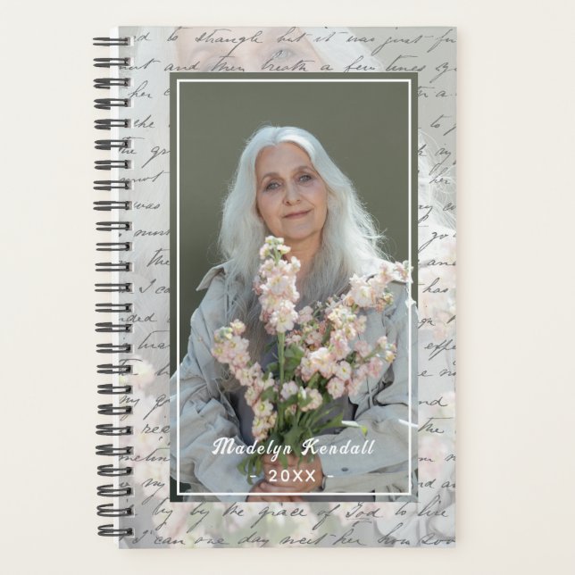 Antike Schrift Handschrift Personal Foto Planer (Vorderseite)