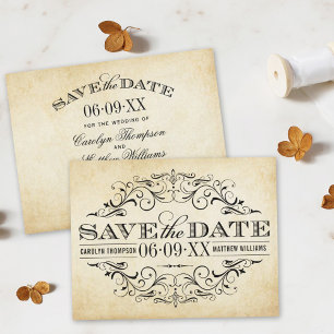 Antike Schriftrolle Pergament Hochzeit Save The Date