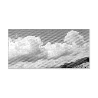 Antike Schwarz-Weiß-Wolken & Landschaft Selbstfärb Permastempel