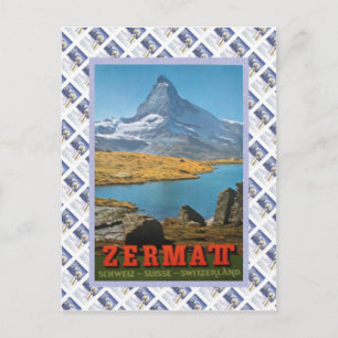Antike Schweizer Eisenbahn Zermatt Postkarte