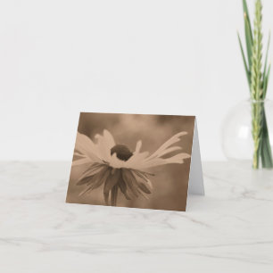 Antike Sepia Schwarzäugige Susanne-Blumen-Notiz Karte